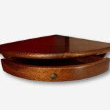 Rustic corner shelf one wooden drawer