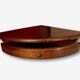 Rustic corner shelf one wooden drawer