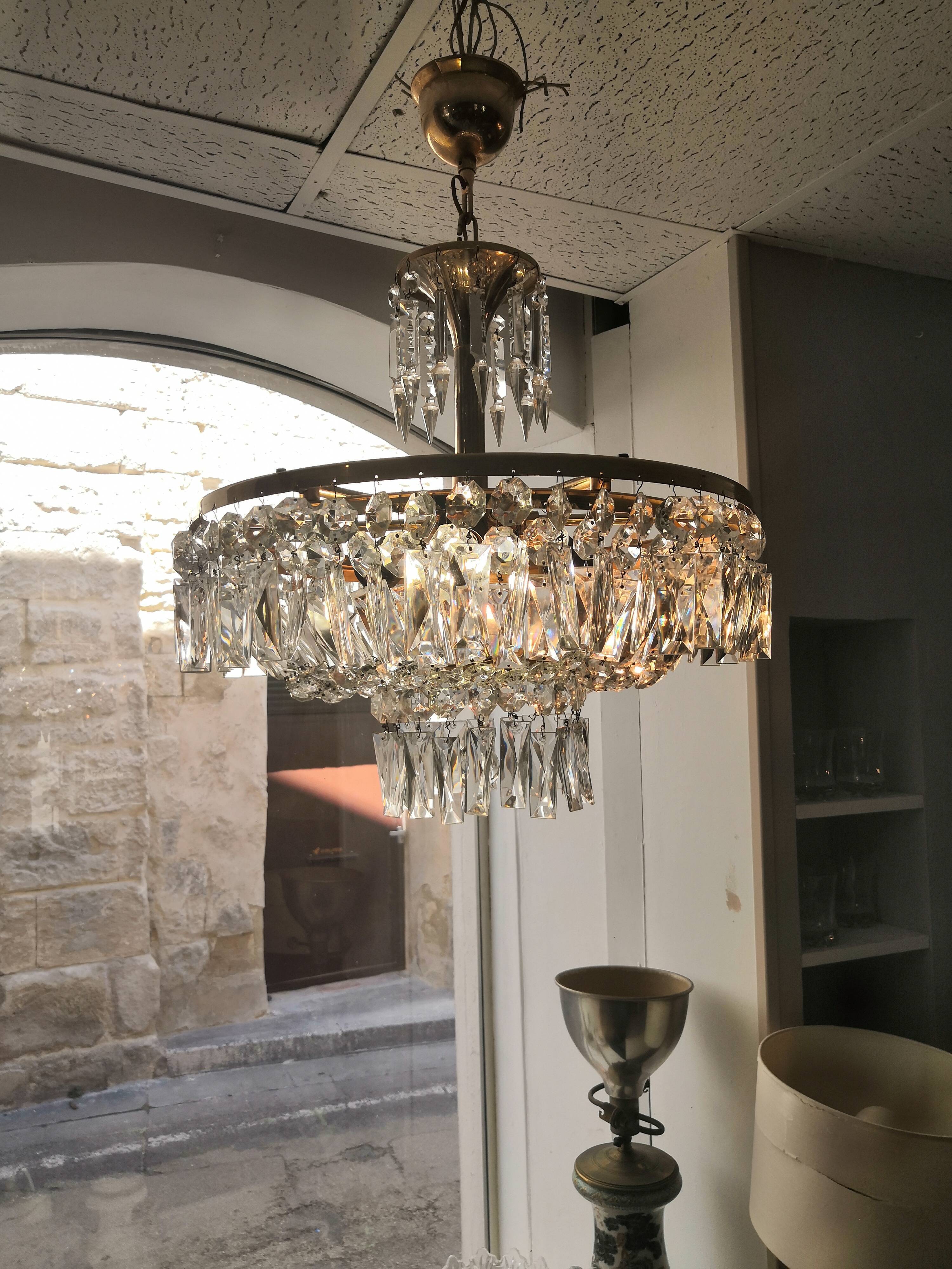 Crown chandelier with grapevines