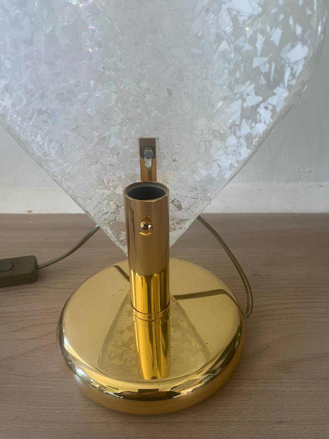 Iridescent Murano glass lamp