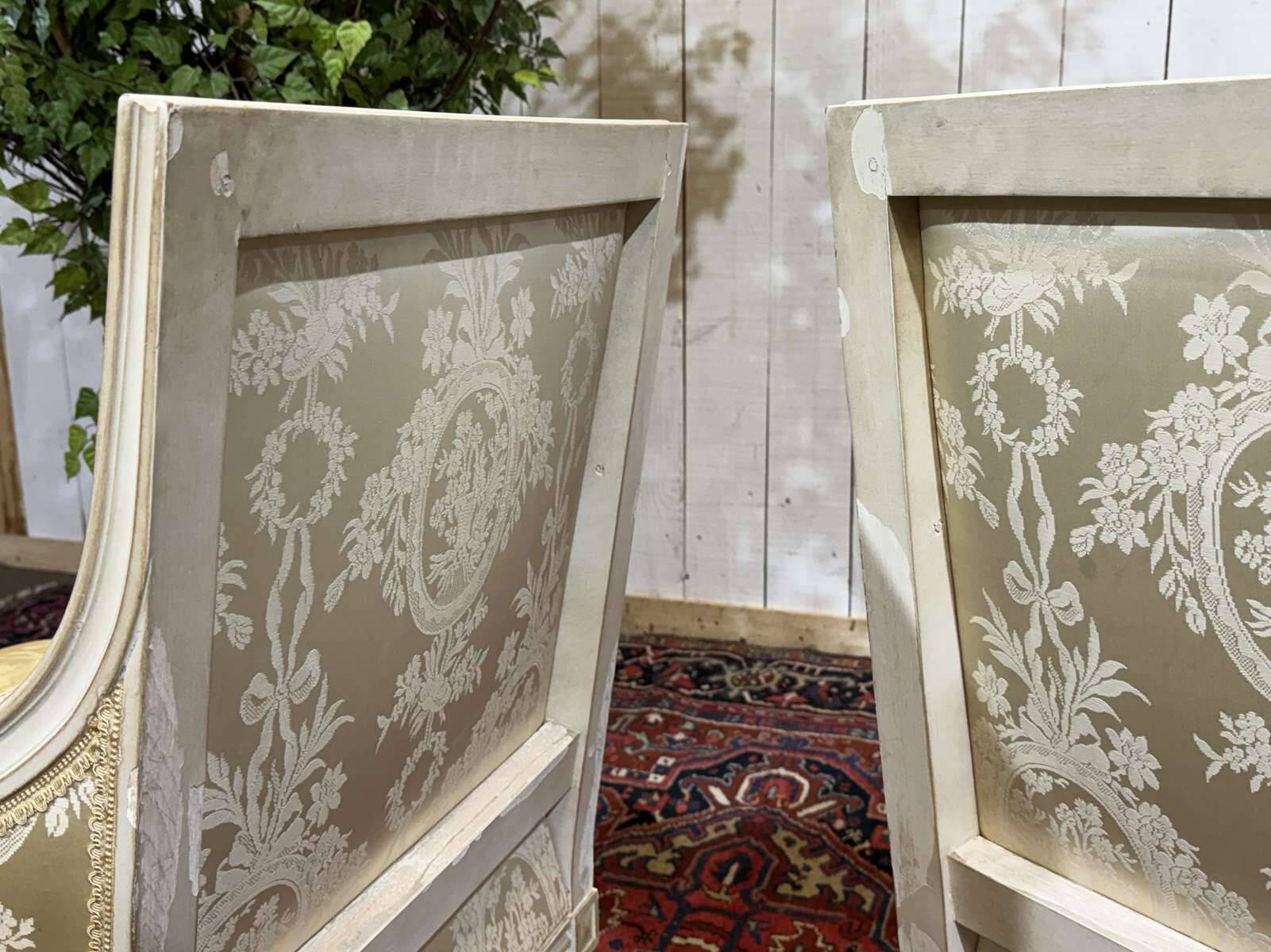 Pair of Louis XVI style armchairs from the 1960s.