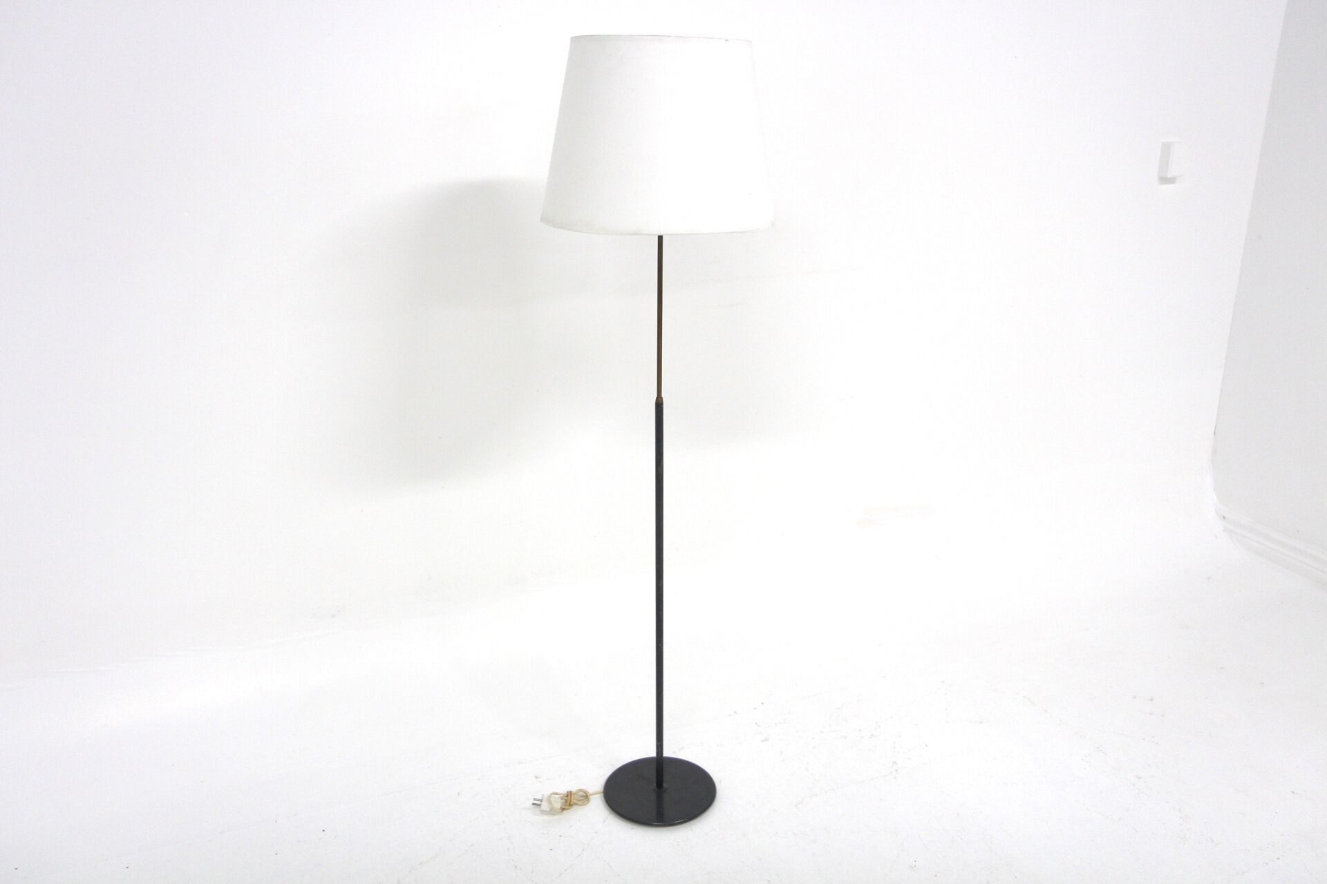 Scandinavian metal floor lamp, Bergboms, Sweden, 1950