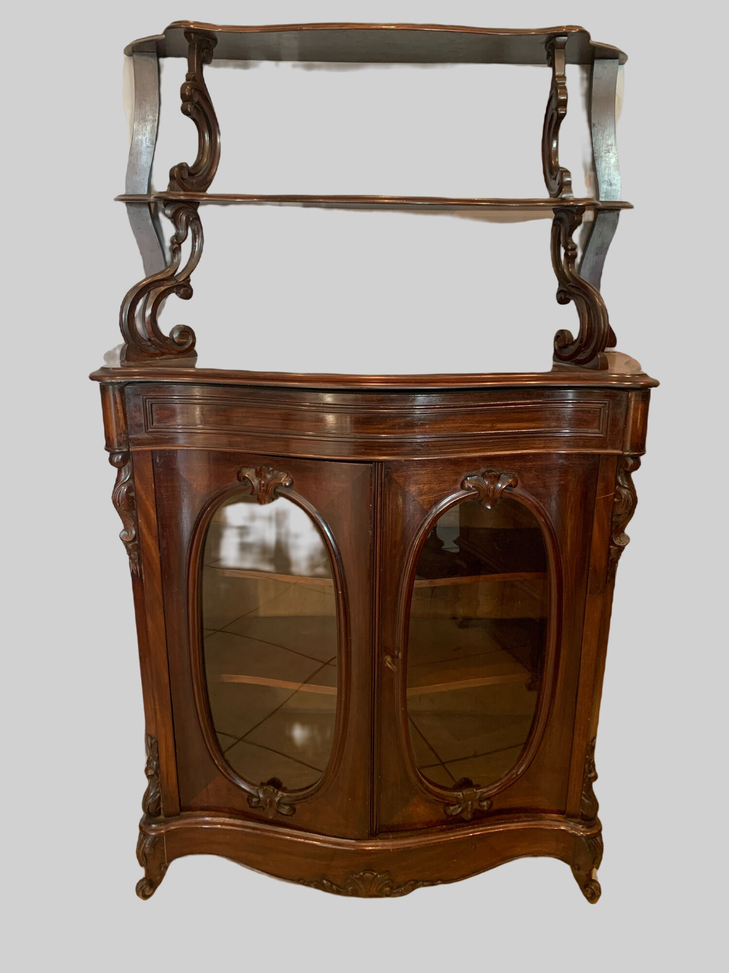 Louis Philippe cupboard in mahogany and nineteenth century veneer
