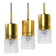 Brass and bubble glass pendant lights by veb narva, 1970s