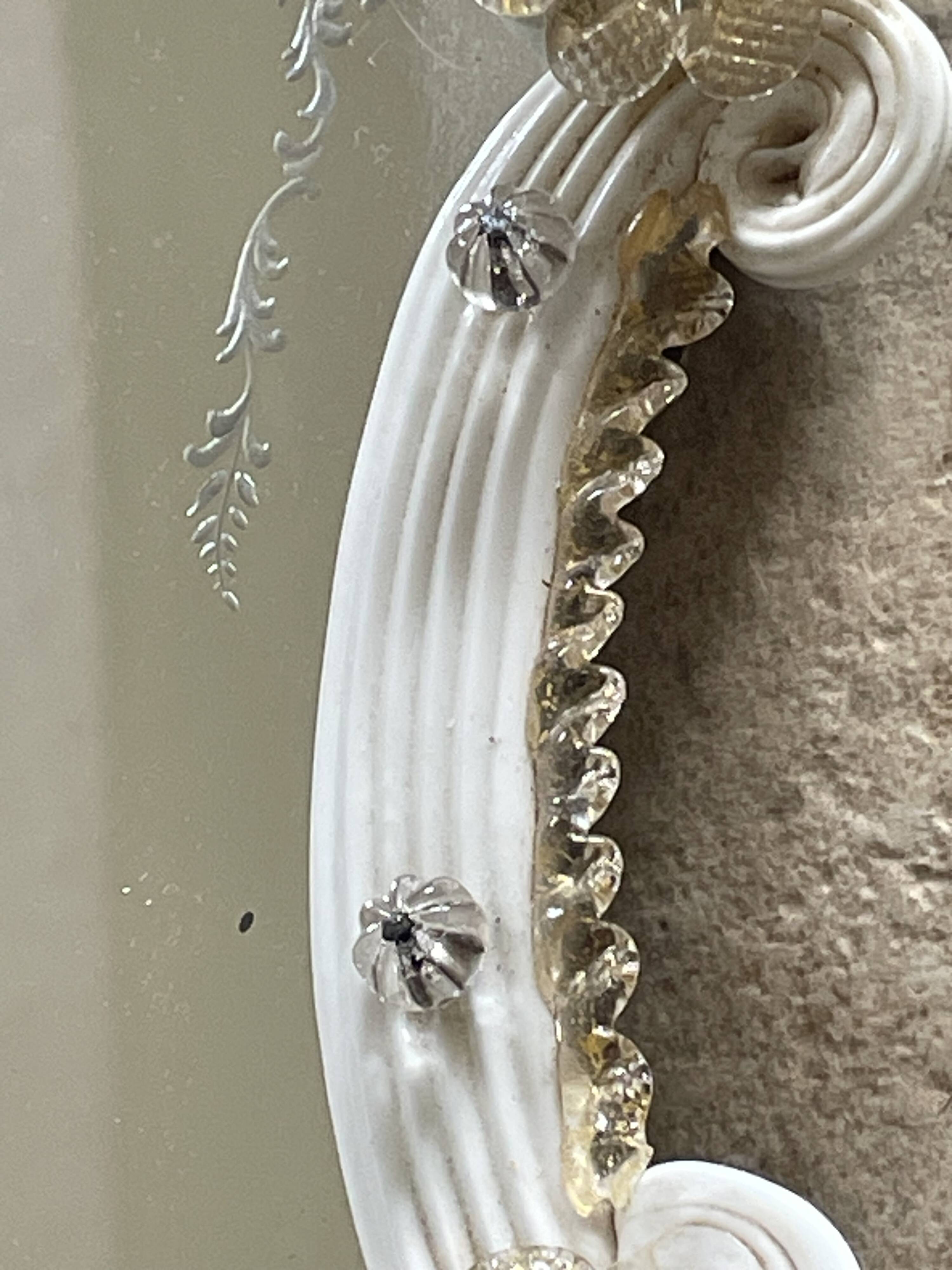 Murano glass mirror wall light