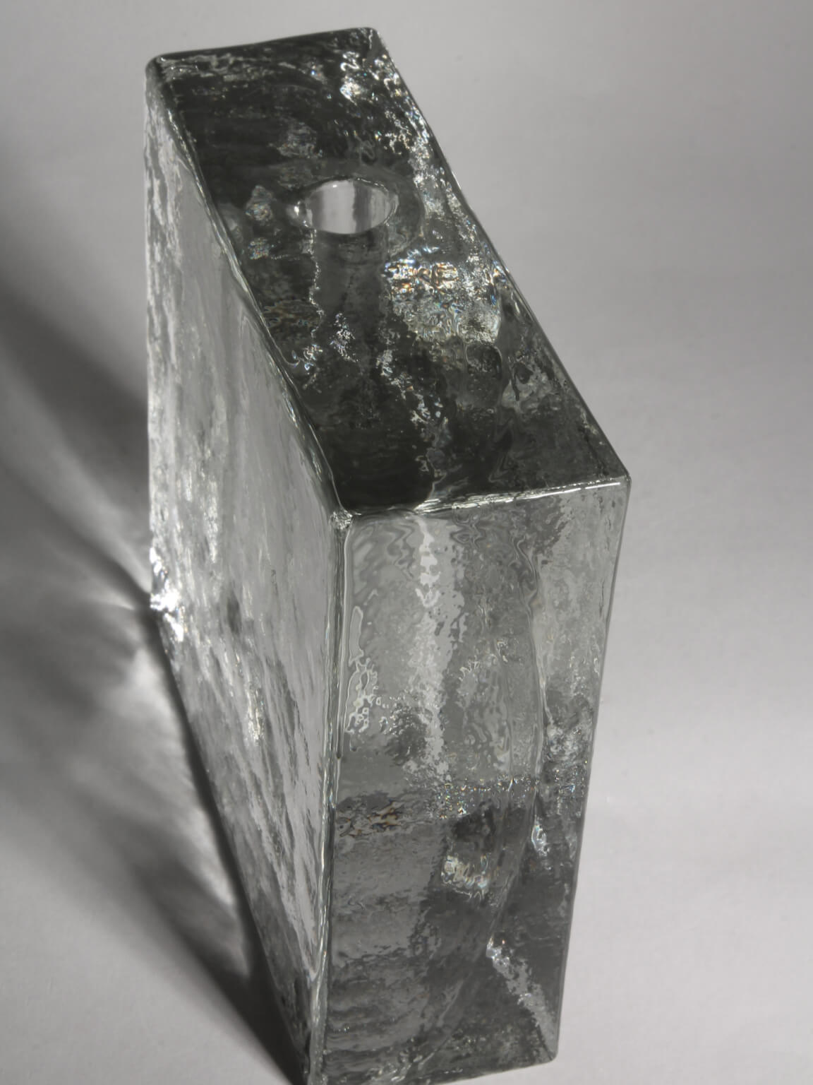 "Solifleur" Square Block Ice Glass Vase