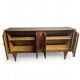 Enfilade Art Deco buffet with diamond point in oak - 1930s-1950s - 3