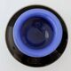 Iridescent Black and Azure Cased Glass Vase, Italy