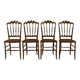 Set of four original italian design dining chairs by Descalzi for Chiavari