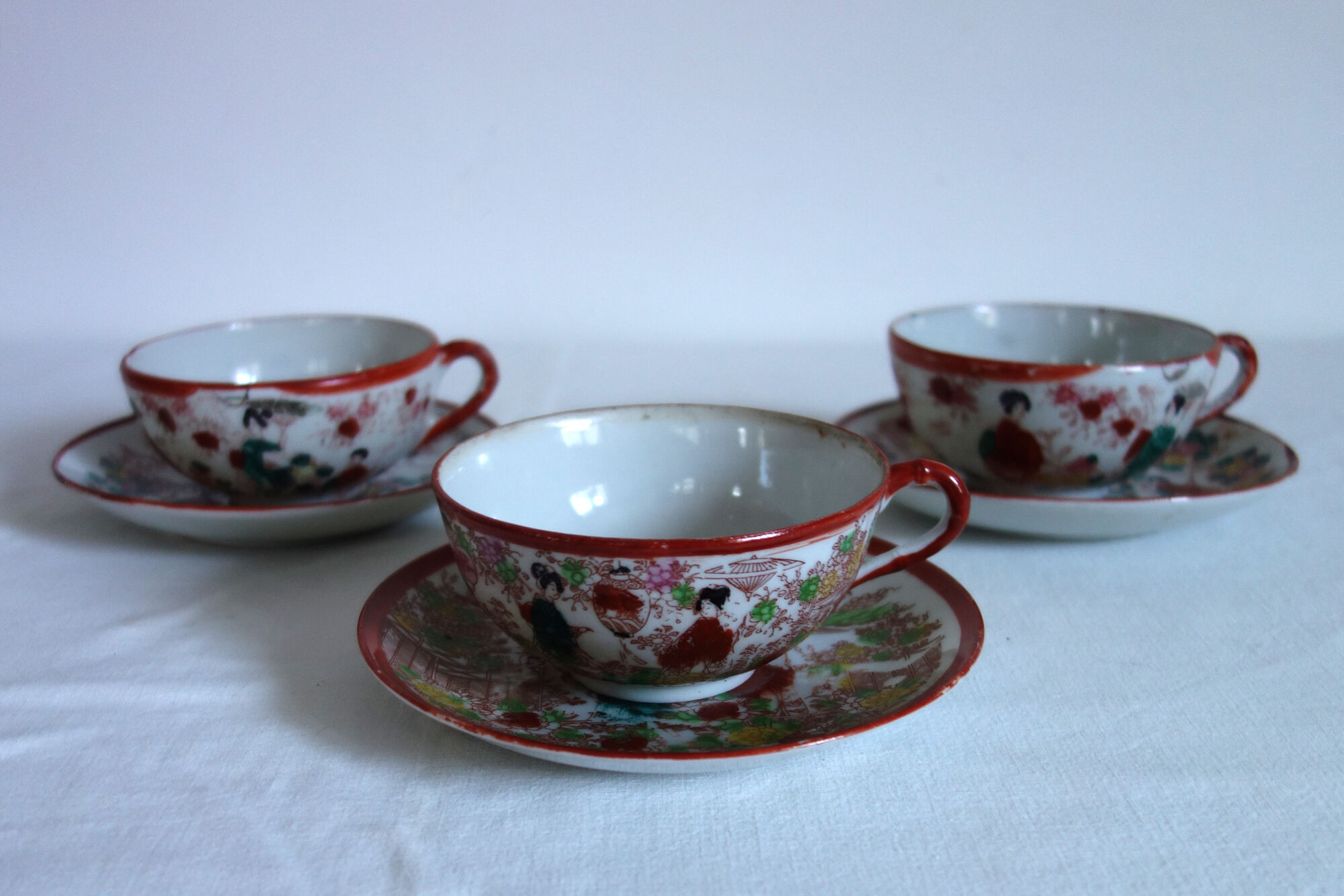 3 Vintage Teacups, Japan