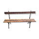 Garden bench cast iron bases and wooden seat
