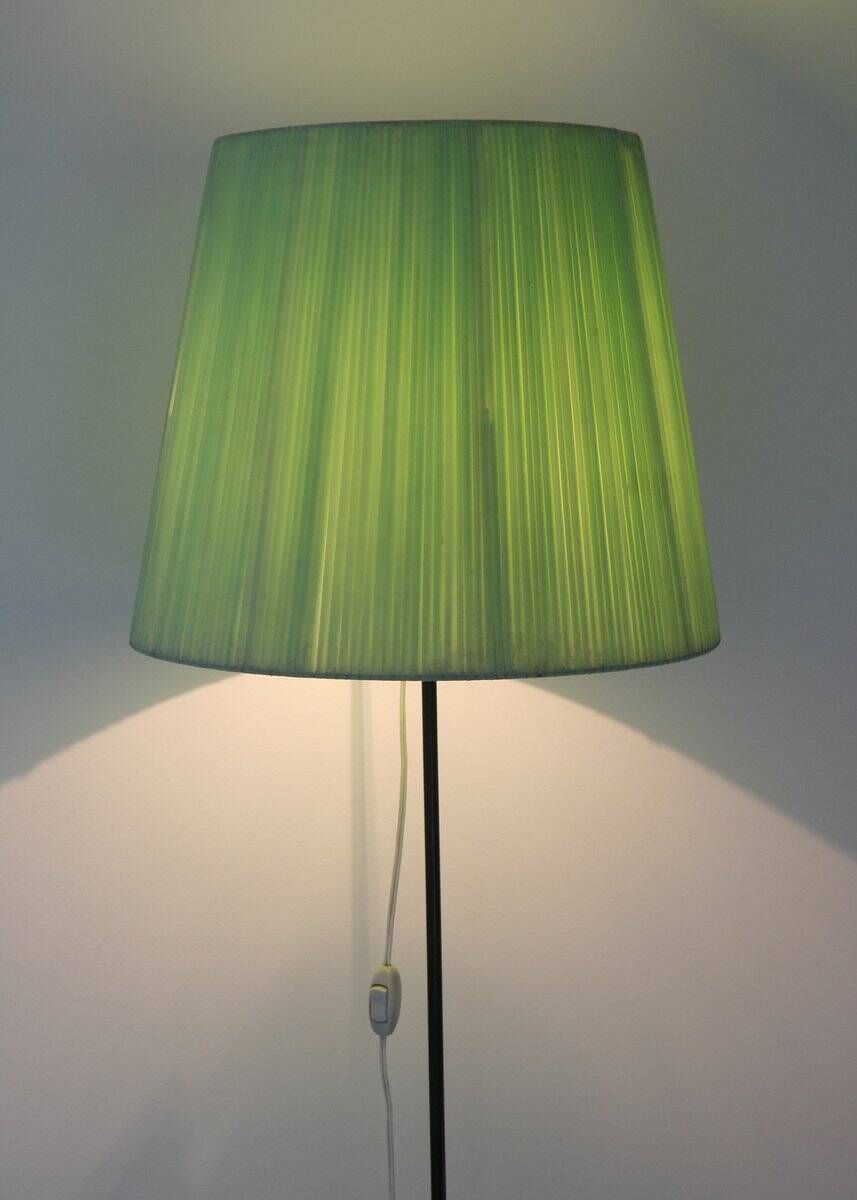 Lampadaire plissé des années 50 avec support.