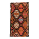 Vintage Turkish Mini Kilim 108x58 cm Wool Small Kelim Runner, shabby Chic