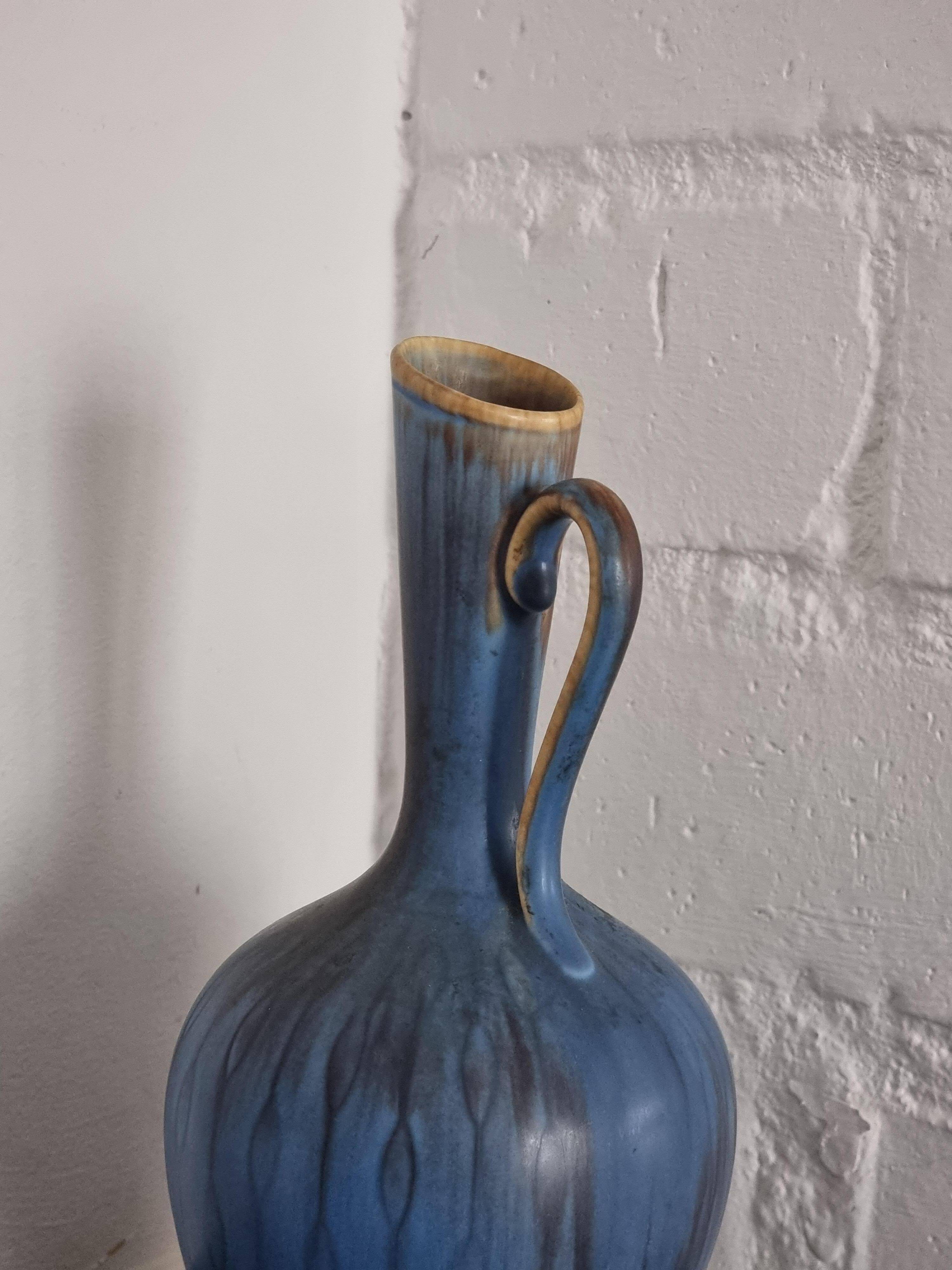 Gunnar Nylund, ceramic carafe/vase with rare pattern, Scandinavian Modern