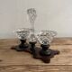 Antique cut crystal salt cellar