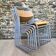 Remploy English industrial sled chairs from the 50s and 60s
