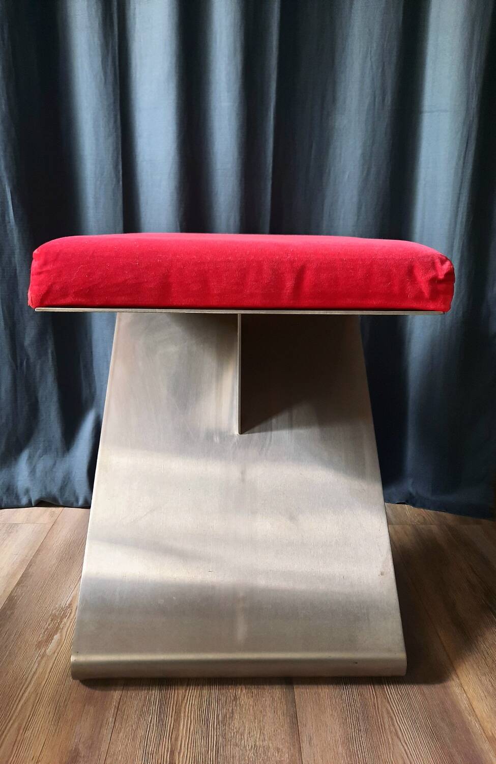 70s folded stainless steel stool