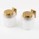 Carl Fagerlund for Orrefors Pair of wall lights in brass and glass Sweden 1960