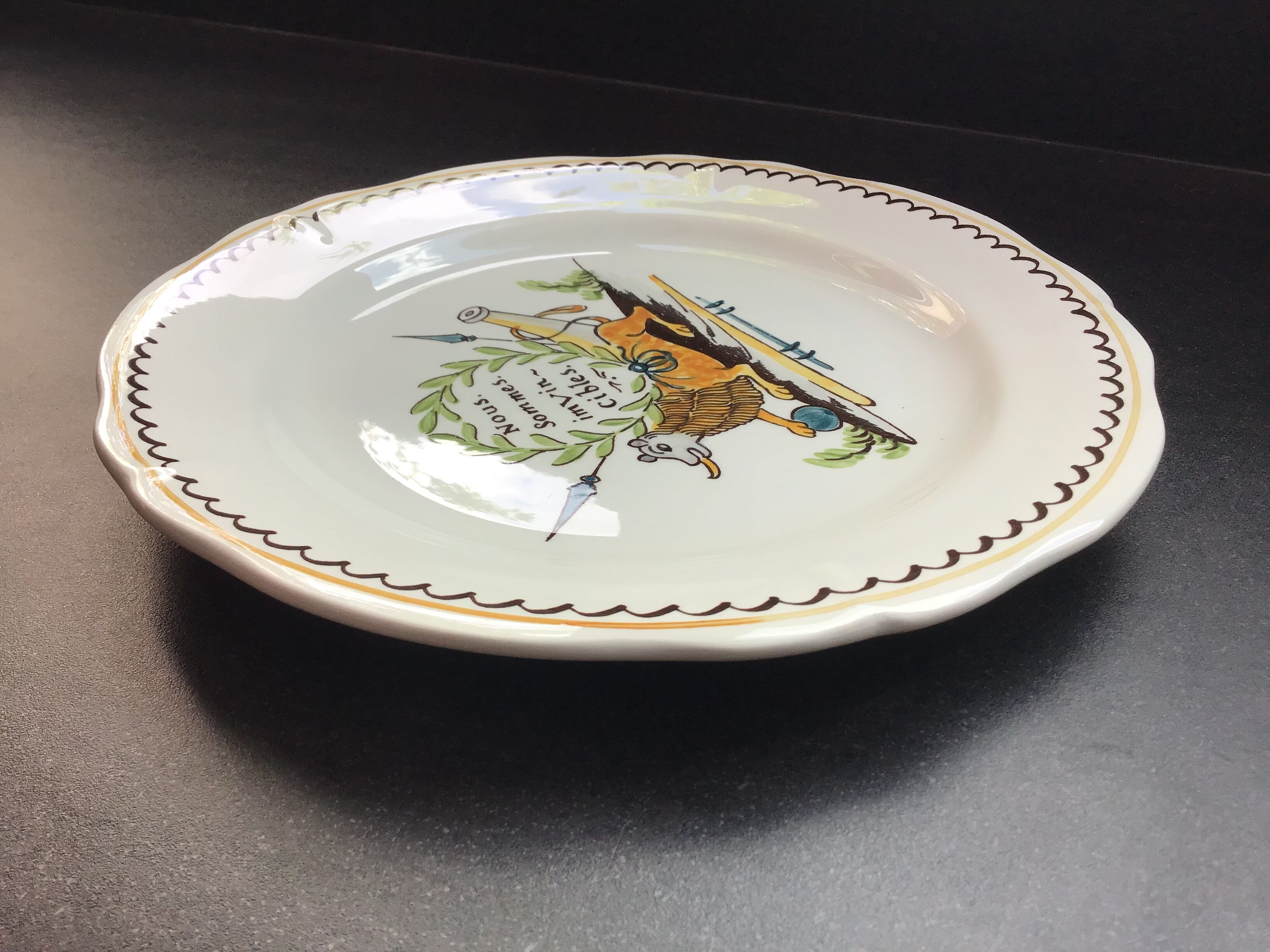 Gien plate for Paris Musées - Bicentenary of the Revolution