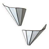 Pair of vintage mother-of-pearl sconces