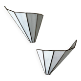 Pair of vintage mother-of-pearl sconces