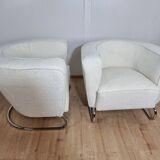 Fauteuils Chromés par Jindrich Halabala, Set de 2
