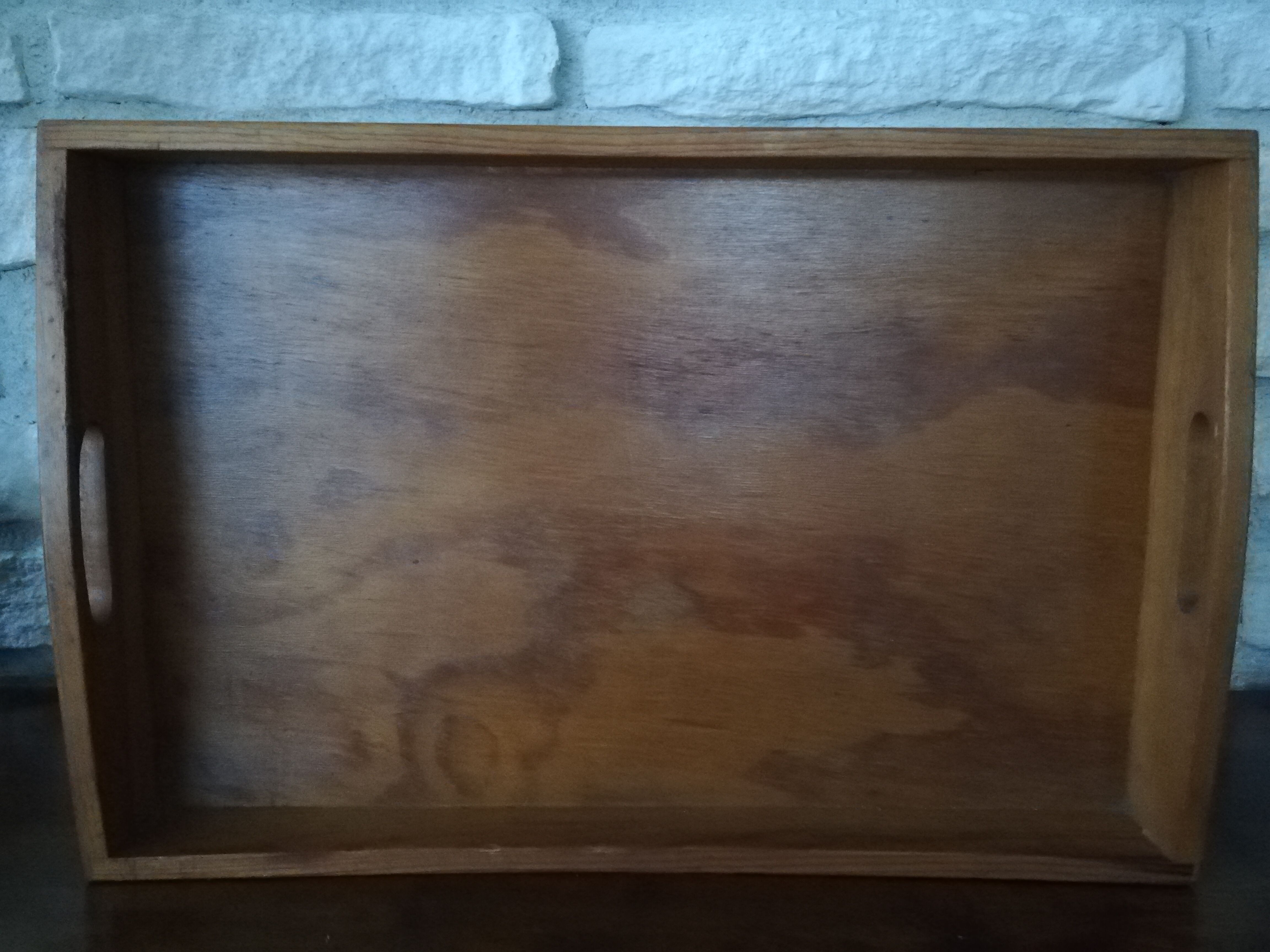 Wooden serving tray