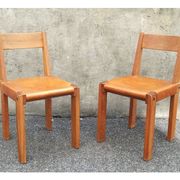 Paire de chaises S24 par Pierre Chapo 1960