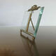 Napoleon III photo frame in brass and beveled glass