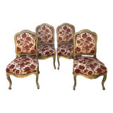 Ensemble de 4 chaises louis xv