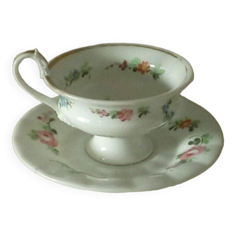 Coffee tea cup in Paris porcelain late 19th century