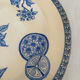 Old flat plate, light blue ironstone, daisy pattern | Fa