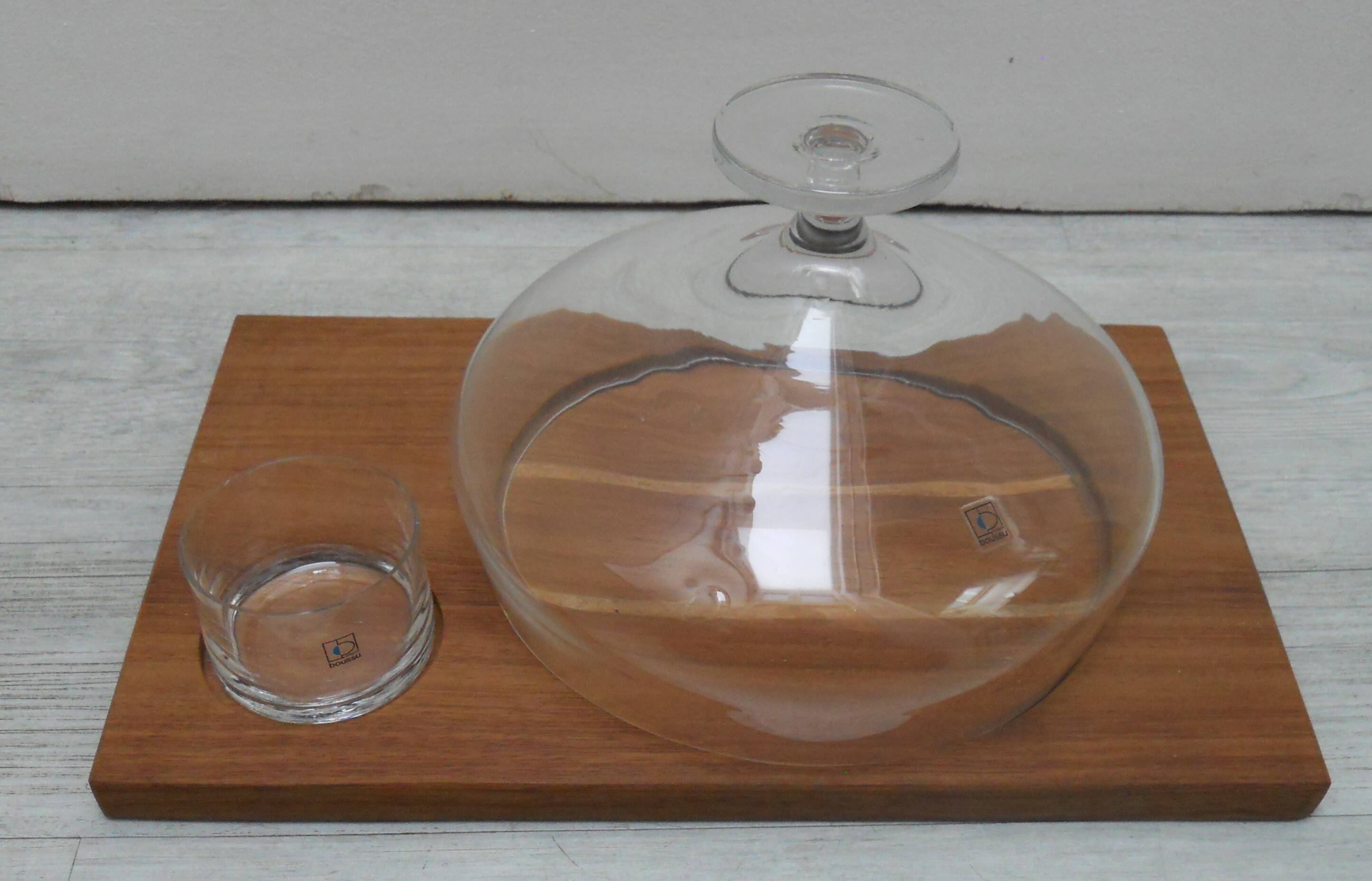 Cheese platter and its boussu crystal bell