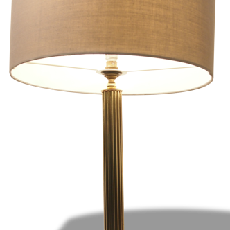 Lampe EMPIRE Colonne Antique Neo Classique Bronze dore Marbre Table Desk Lamp Column Classical Alabaster