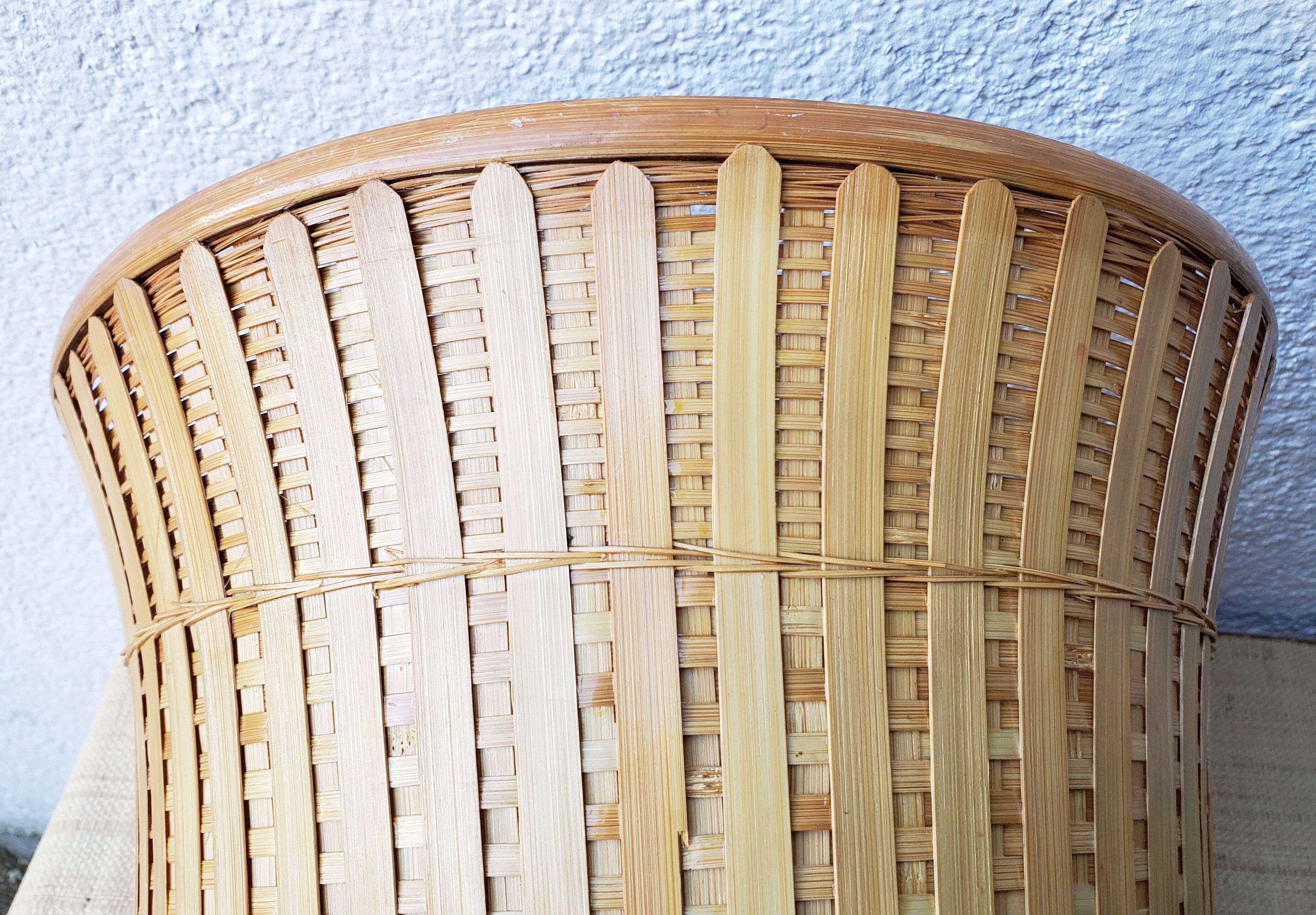 80's rattan pot cover