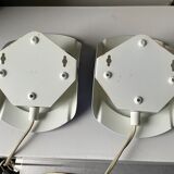 Pair of danish purple vintage wall lamps sconces by Lyfa