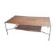 Table basse rotin et métal