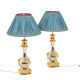 Pair of lamps in metal and bronze circa 1880