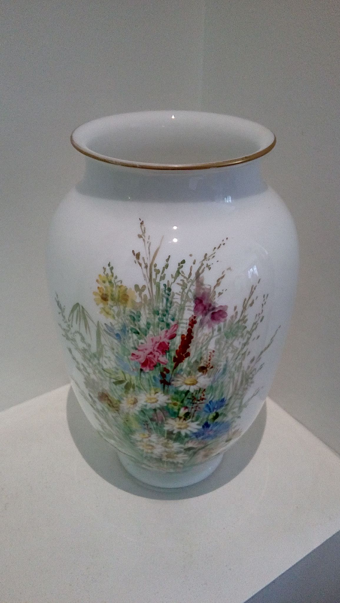 White opaline vase