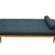 1960s daybed in beechwood, darkblue polstery