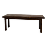 Small 1950s farmhouse table in blond walnut