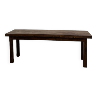 Small 1950s farmhouse table in blond walnut