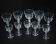 Set of 10 Art Nouveau glasses.