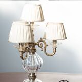 Delta Quattro 5-Light Crystal Table Lamp – Silver Finish