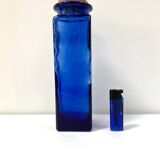 Vintage cobalt blue glass jar