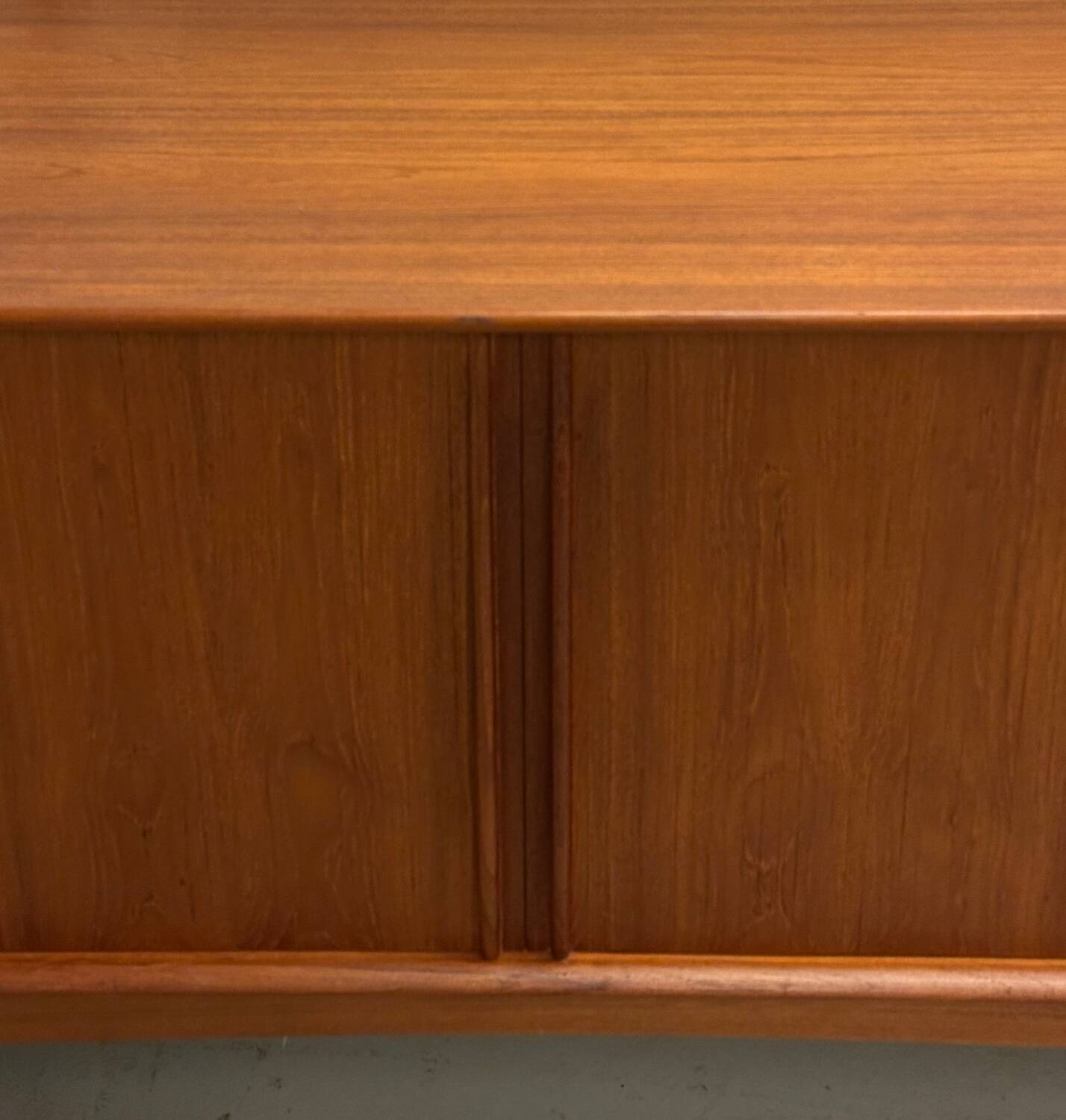 Danish teak tambour door Sideboard by Bernt Petersen 60s