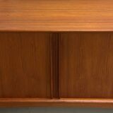Danish teak tambour door Sideboard by Bernt Petersen 60s