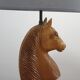 Lamp horse rider chess solid wood turned vintage