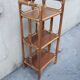 Old Small Rattan Shelf 3 Levels