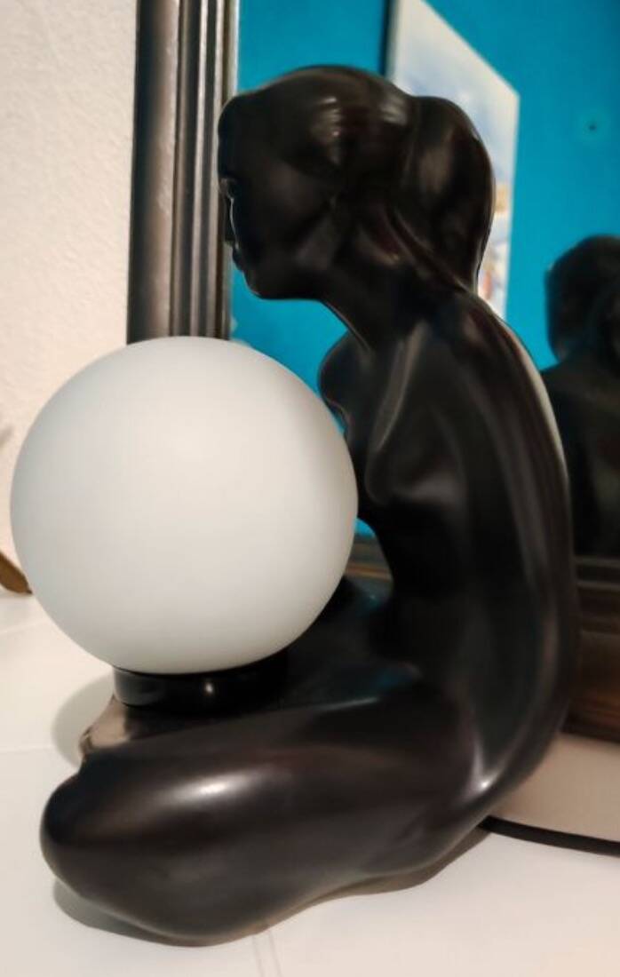 Vintage ceramic lamp from the 1980s